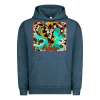 Pigment Midnight Navy aries turquoise cowhide Urban Hoodie - RanaPortraitStore