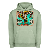 Pigment Oil Green aries turquoise cowhide Urban Hoodie - RanaPortraitStore