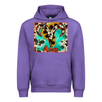 Tulip aries turquoise cowhide Urban Hoodie - RanaPortraitStore