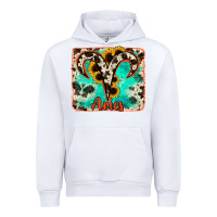 White aries turquoise cowhide Urban Hoodie - RanaPortraitStore