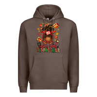 Coffee santa's favorite dispatcher afro messy bun Premium Hoodie - texasbilliewilder