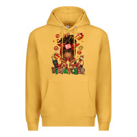 Santa's Favorite Dispatcher Afro Messy Bun Premium Hoodie | Teevron