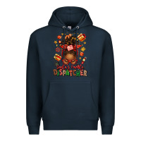 Navy santa's favorite dispatcher afro messy bun Premium Hoodie - texasbilliewilder