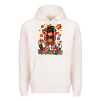 Pale Pink santa's favorite dispatcher afro messy bun Premium Hoodie - texasbilliewilder
