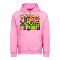 Fuchsia Pink Celebrate juneteenth Urban Hoodie - Zillion Design Studio