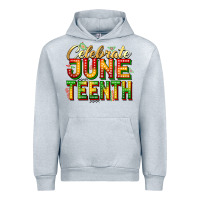 Heather Grey Celebrate juneteenth Urban Hoodie - Zillion Design Studio