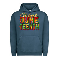 Pigment Midnight Navy Celebrate juneteenth Urban Hoodie - Zillion Design Studio