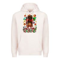 Pale Pink santa's favorite secretary afro messy bun Premium Hoodie - texasbilliewilder
