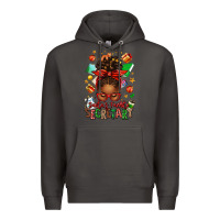 Smoke santa's favorite secretary afro messy bun Premium Hoodie - texasbilliewilder
