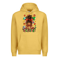 Santa's Favorite Secretary Afro Messy Bun Premium Hoodie | Teevron