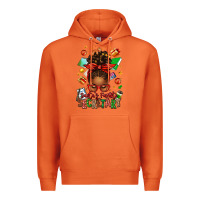 Carrot santa's favorite secretary afro messy bun Premium Hoodie - texasbilliewilder