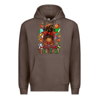 Coffee santa's favorite secretary afro messy bun Premium Hoodie - texasbilliewilder