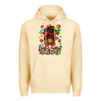 Pina Colada santa's favorite secretary afro messy bun Premium Hoodie - texasbilliewilder