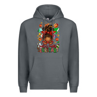 Rock santa's favorite secretary afro messy bun Premium Hoodie - texasbilliewilder