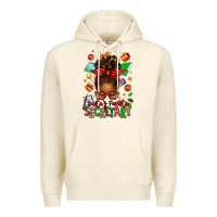 Sandshell santa's favorite secretary afro messy bun Premium Hoodie - texasbilliewilder
