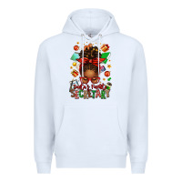 White santa's favorite secretary afro messy bun Premium Hoodie - texasbilliewilder