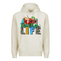 Oatmeal Heather teacher life Premium Hoodie - Zillion Design Studio