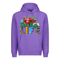 Purple teacher life Premium Hoodie - Zillion Design Studio