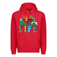 Red teacher life Premium Hoodie - Zillion Design Studio