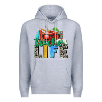 Heather Grey teacher life Premium Hoodie - Zillion Design Studio