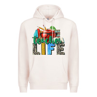 Pale Pink teacher life Premium Hoodie - Zillion Design Studio