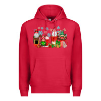 Cardinal christmas gnomes coffee cups Premium Hoodie - texasbilliewilder