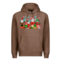 Chestnut christmas gnomes coffee cups Premium Hoodie - texasbilliewilder