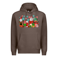 Coffee christmas gnomes coffee cups Premium Hoodie - texasbilliewilder