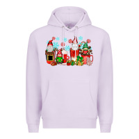 Lilac christmas gnomes coffee cups Premium Hoodie - texasbilliewilder