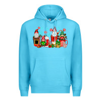 Ocean Blue christmas gnomes coffee cups Premium Hoodie - texasbilliewilder