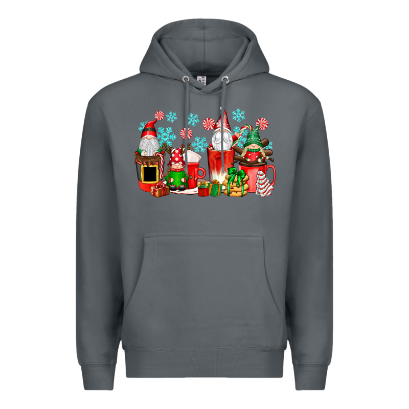 Christmas Gnomes Coffee Cups Premium Hoodie by texasbilliewilder | Teevron