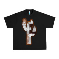 Black Leather Cowhide Cactus Urban Heavy Tee - RanaPortraitStore