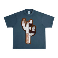 Midnight Navy Leather Cowhide Cactus Urban Heavy Tee - RanaPortraitStore