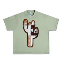 Oil Green Leather Cowhide Cactus Urban Heavy Tee - RanaPortraitStore