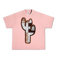 Salmon Leather Cowhide Cactus Urban Heavy Tee - RanaPortraitStore