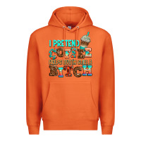 Carrot ı pretend coffee helps but ı am still a bitch Premium Hoodie - AdoDesignShop