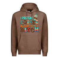 Chestnut ı pretend coffee helps but ı am still a bitch Premium Hoodie - AdoDesignShop