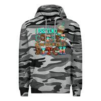Slate Camo ı pretend coffee helps but ı am still a bitch Premium Hoodie - AdoDesignShop