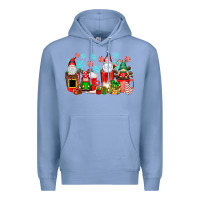 Colony Blue christmas gnomes coffee cups Premium Hoodie - texasbilliewilder
