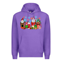 Purple christmas gnomes coffee cups Premium Hoodie - texasbilliewilder
