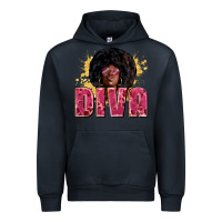 Navy Diva juneteenth Urban Hoodie - Zillion Design Studio