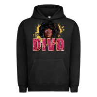 Pigment Black Diva juneteenth Urban Hoodie - Zillion Design Studio