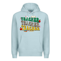 Blue Mist teacher teacher teacher Premium Hoodie - Zillion Design Studio