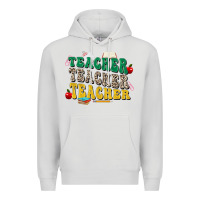 Dove Grey teacher teacher teacher Premium Hoodie - Zillion Design Studio