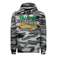 Slate Camo teacher teacher teacher Premium Hoodie - Zillion Design Studio