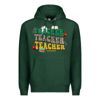 Sports Green teacher teacher teacher Premium Hoodie - Zillion Design Studio