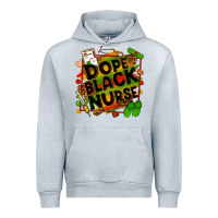 Heather Grey Dope black Nurse juneteenth Urban Hoodie - Zillion Design Studio