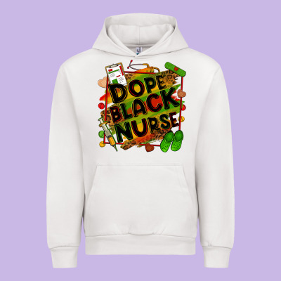Dope Black Nurse Juneteenth Urban Hoodie Designed By Zillion Design Studio