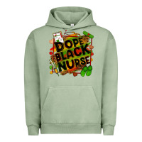 Pigment Oil Green Dope black Nurse juneteenth Urban Hoodie - Zillion Design Studio