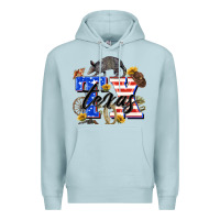 Blue Mist texas tx Premium Hoodie - Zillion Design Studio